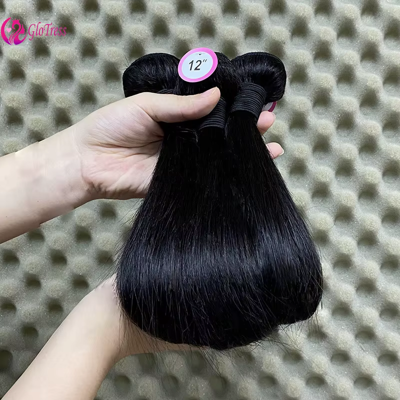 Mèches brésiliennes naturelles Remy vierges non traitées de qualité 12A
