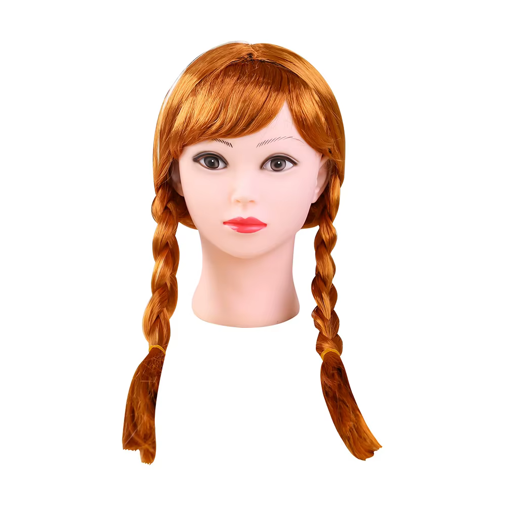 Perruque de cosplay Anna, accessoire de princesse, postiche pour Halloween, perruque synthétique pour jeu de rôle Anna