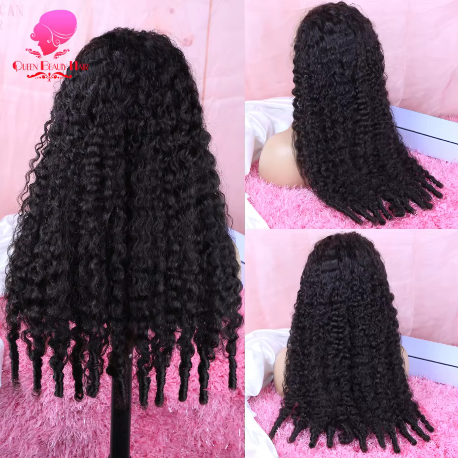 Perruque de cheveux bouclés birmans bruts pleine 13x4 13x6