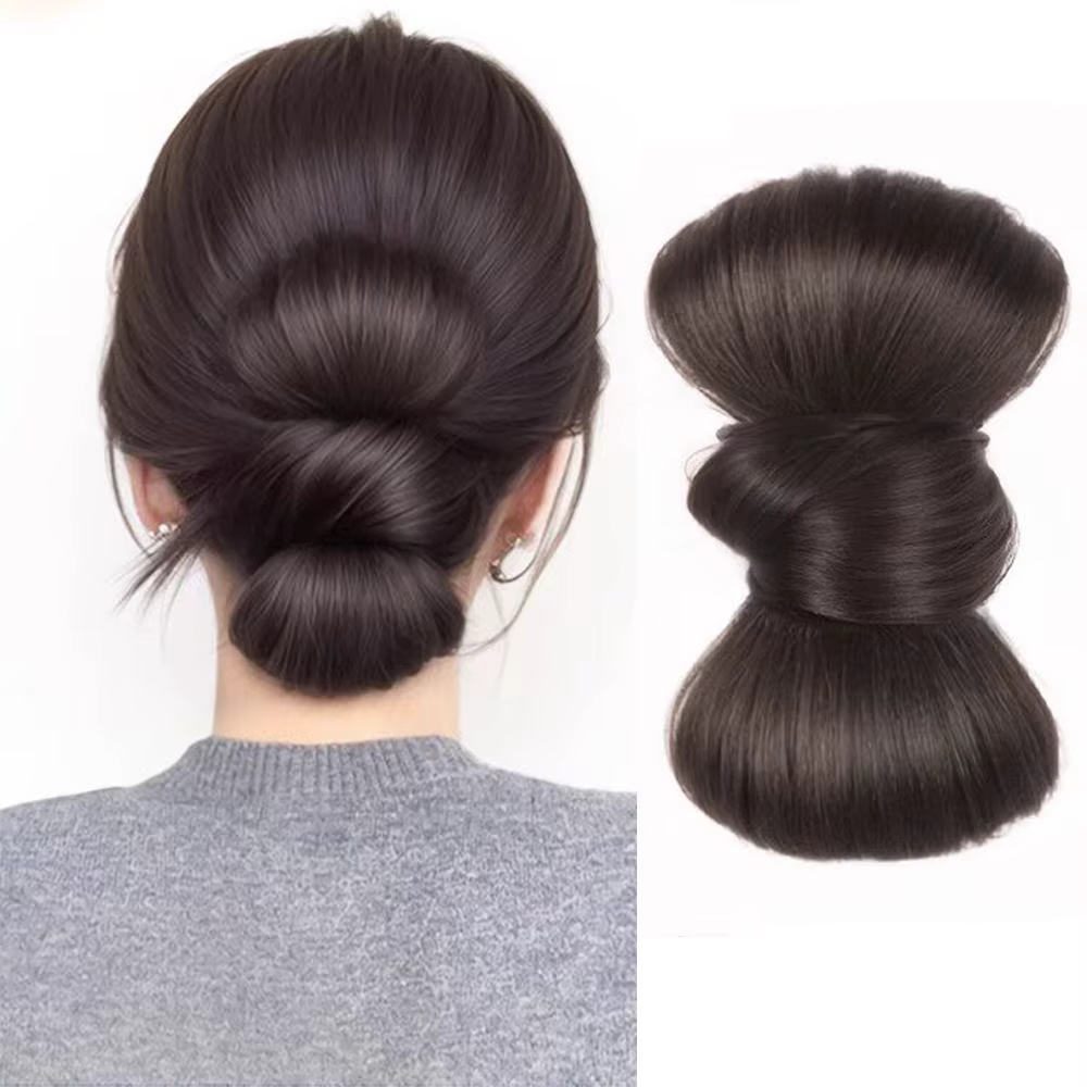 1 pièce Chignon synthétique avec pince à nœud