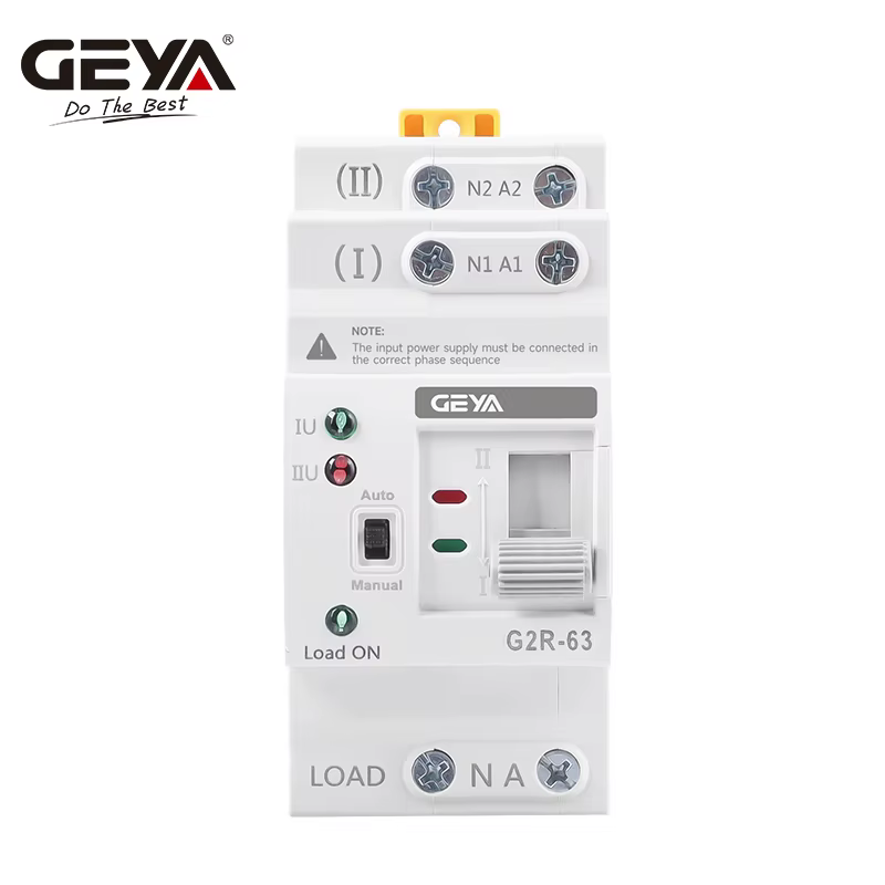 Interrupteur de transfert automatique GEYA G2R ATS Mini 220V 230V, commutateurs électriques à double alimentation, alimentation ininterrompue 63A 110V