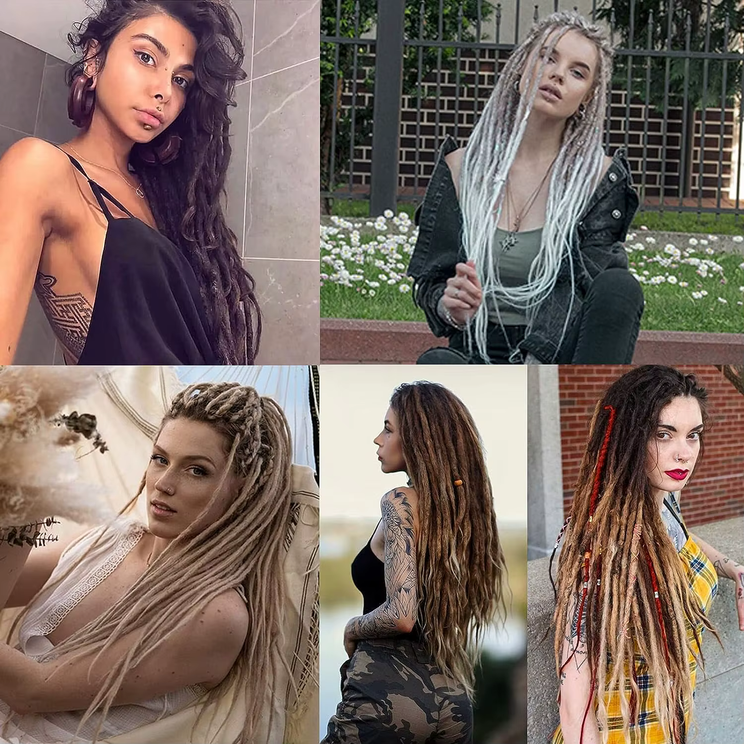 Extensions de Dreadlock synthétiques de 24 pouces