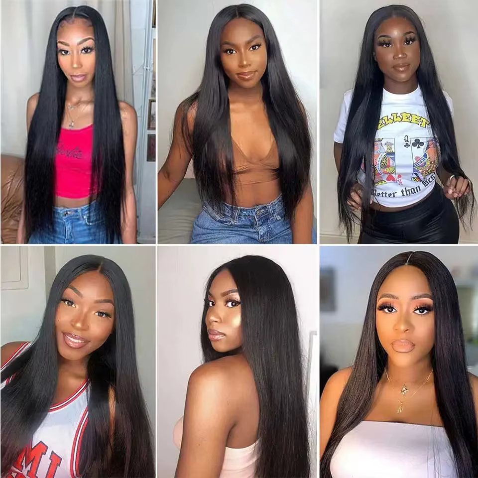 Perruque Lace Frontal Wig synthétique lisse et soyeuse