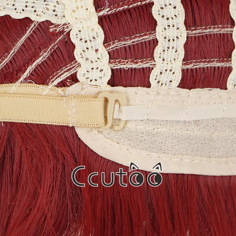 Gaara-Perruque Cosplay Rouge Foncé Courte pour Homme