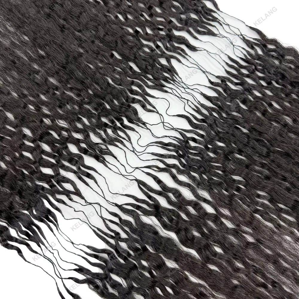 Extensions de cheveux bouclés crépus en plumes