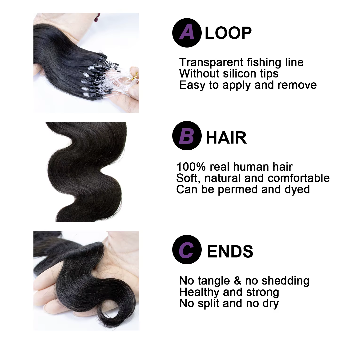Micro lien Extensions de cheveux
