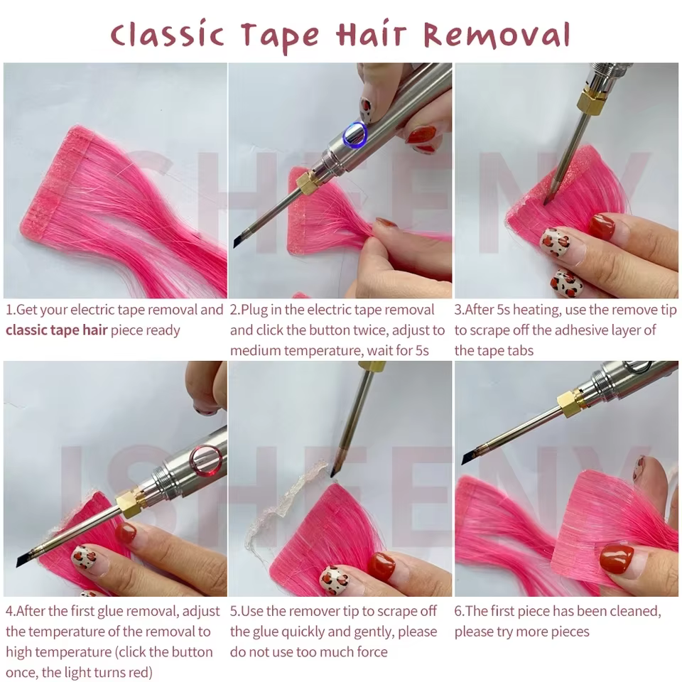 Dissolvant de colle à cheveux avec pince à pression Pro Tape Extensions
