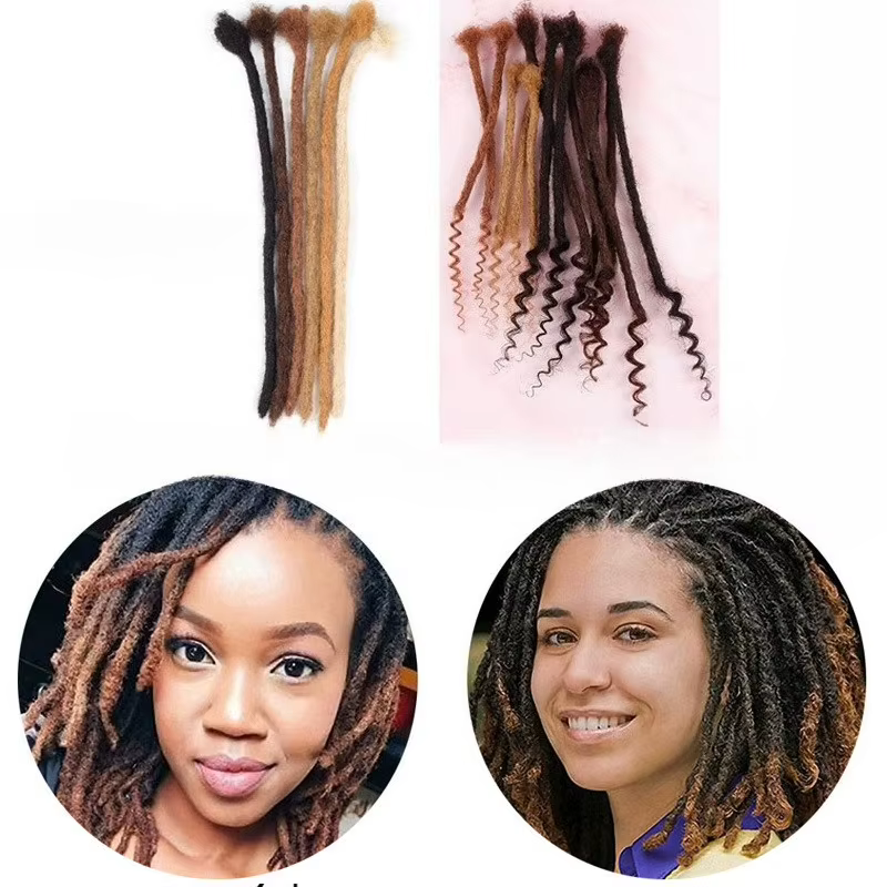 Épaisseur de 0, 6 cm # Extensions de dreadlocks en cheveux humains naturels blonds 27/30/Bug/613 pour homme/femme