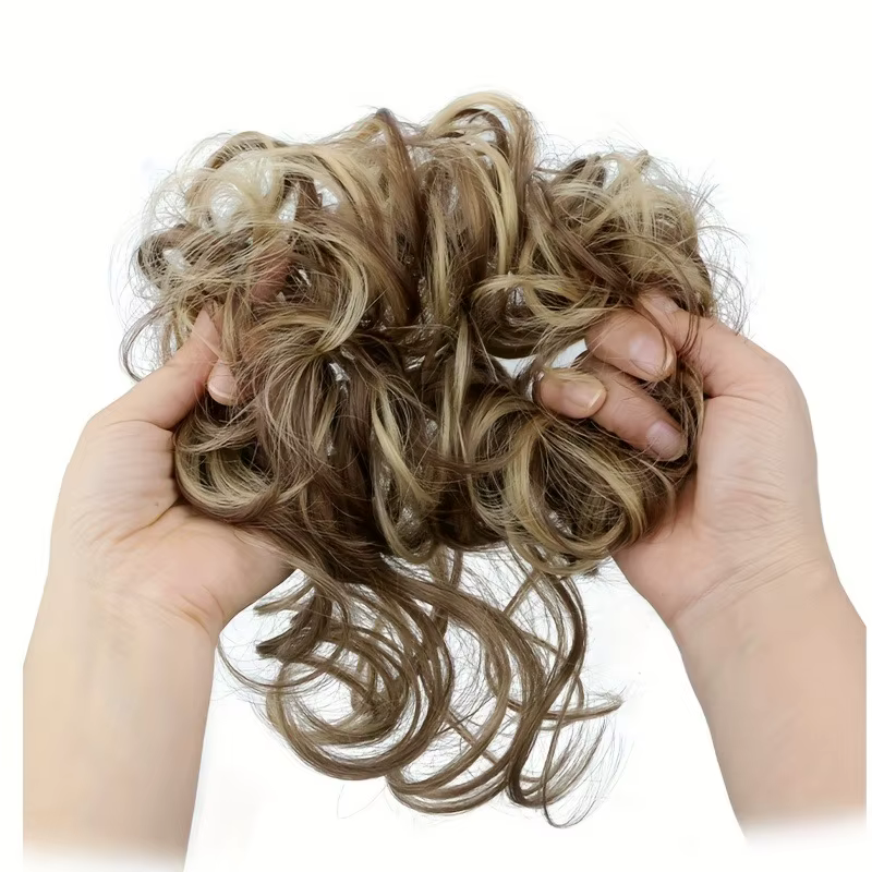 Chignon synthétique bouclé pour femme – Perruque rapide