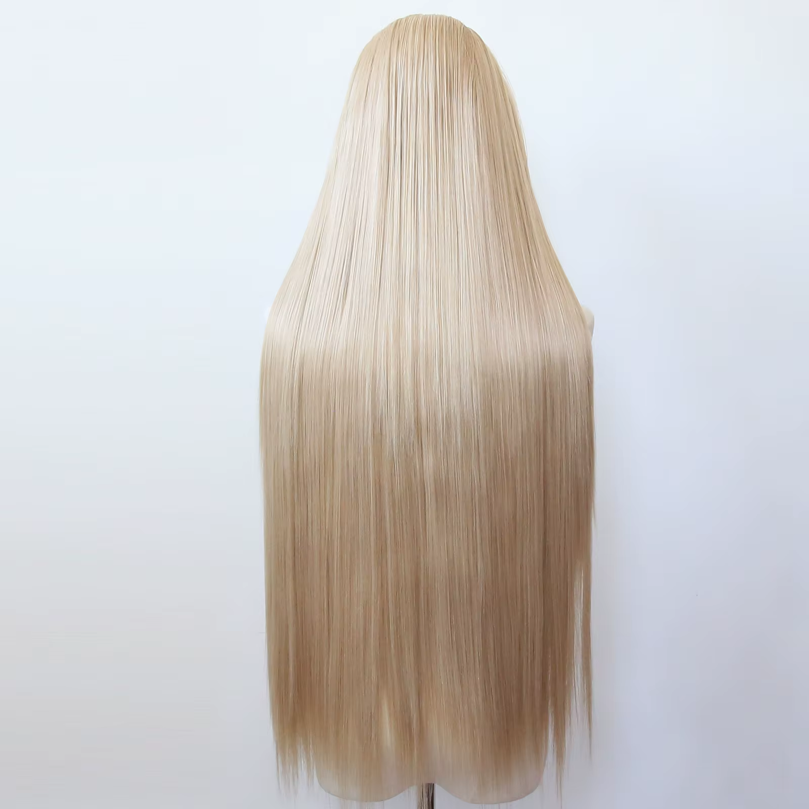 Perruque Lace Front Wig synthétique marron lin 40 pouces