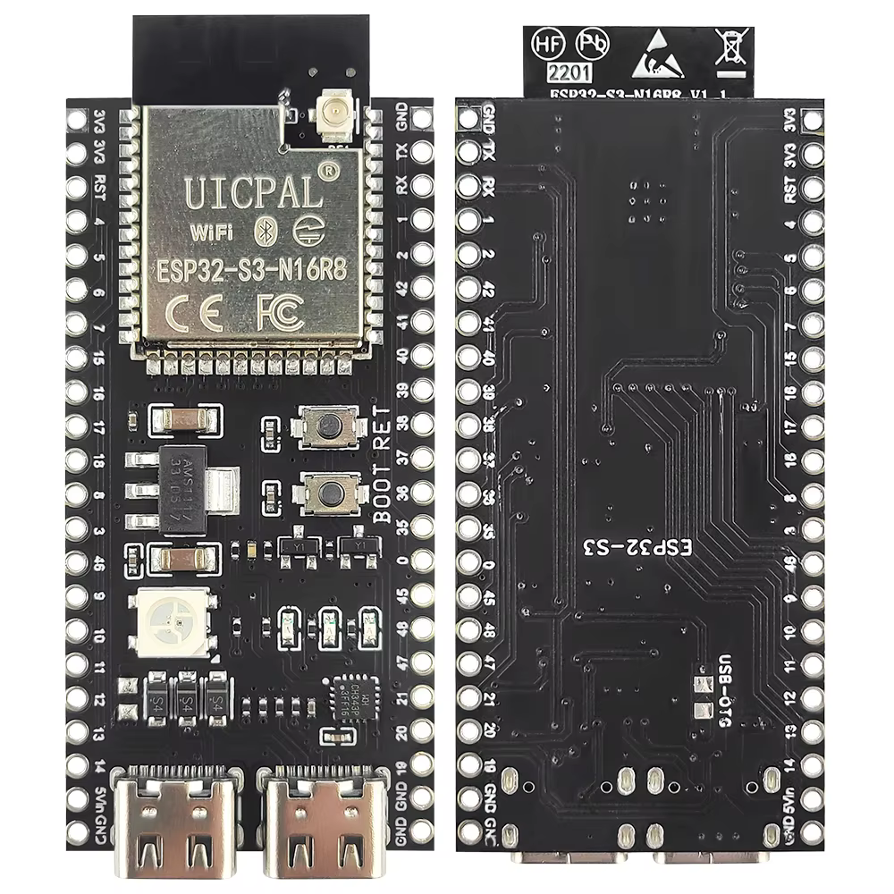 Carte de développement ESP32-S3 avec module Wi-Fi 2.4G étendu pour l'Internet des objets (IoT) et l'IA, ESP32-S3WROOM1 N16R8 MCU 44 broches Type-C 8M PSRAM