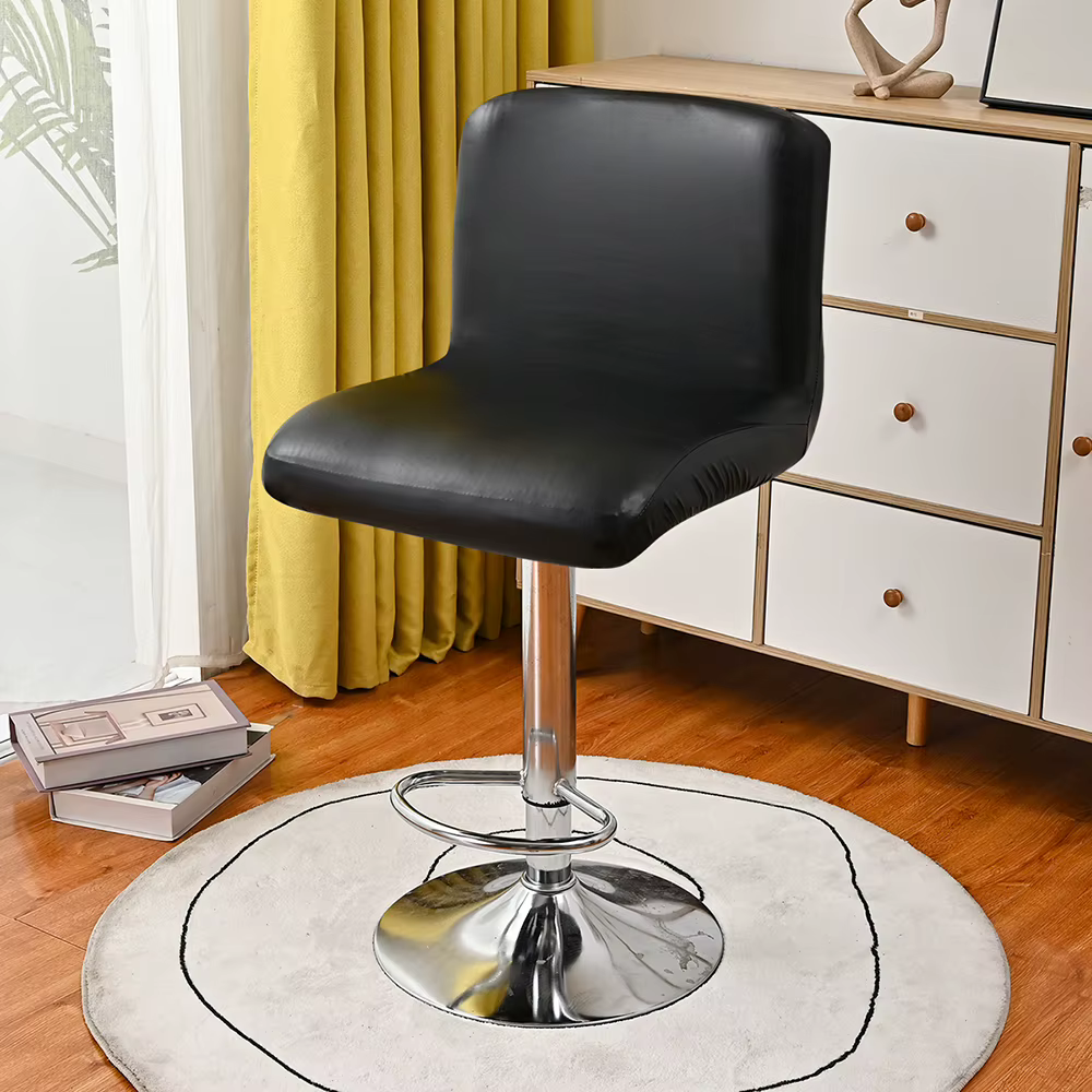 Housse de chaise de tabouret de Bar en cuir Pu, imperméable, extensible, à dossier court, pour salle à manger, protection de chaise, pour Banquet, hôtel, Bar