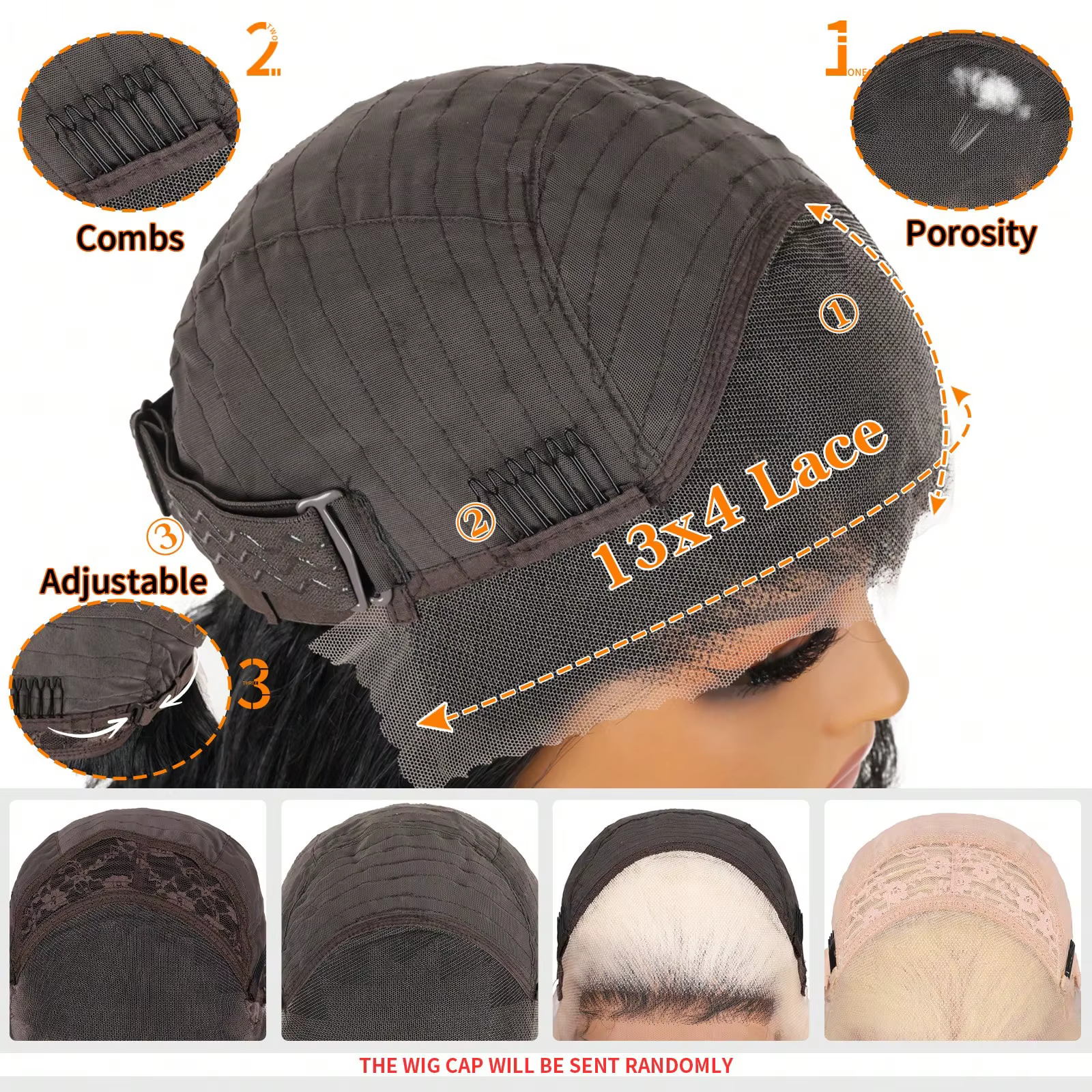 Perruque synthétique longue et lisse noire pour hommes