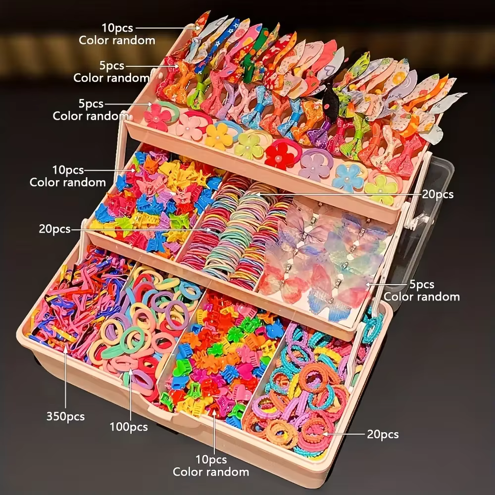555 pièces/ensemble, pinces à cheveux papillon colorées pour filles