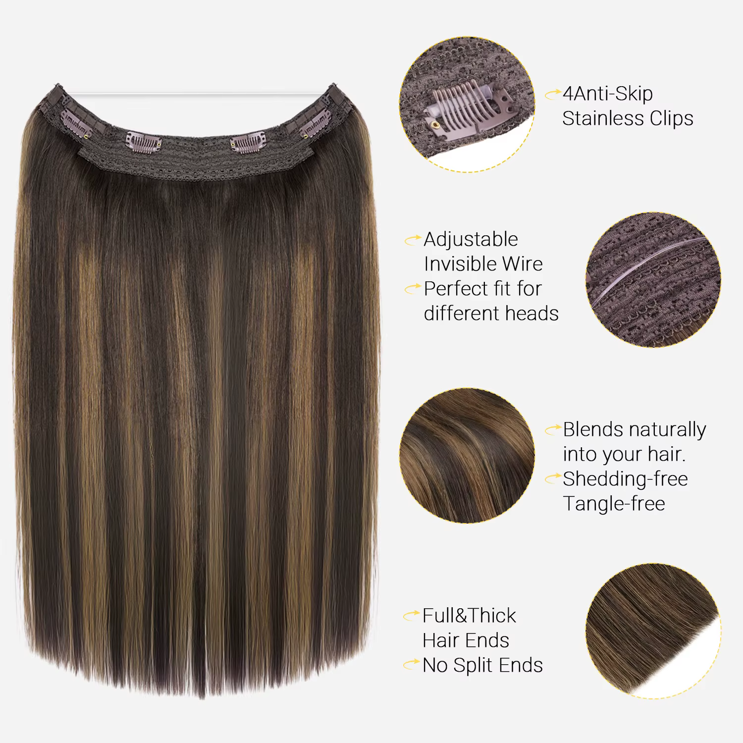 Extensions de cheveux en fil