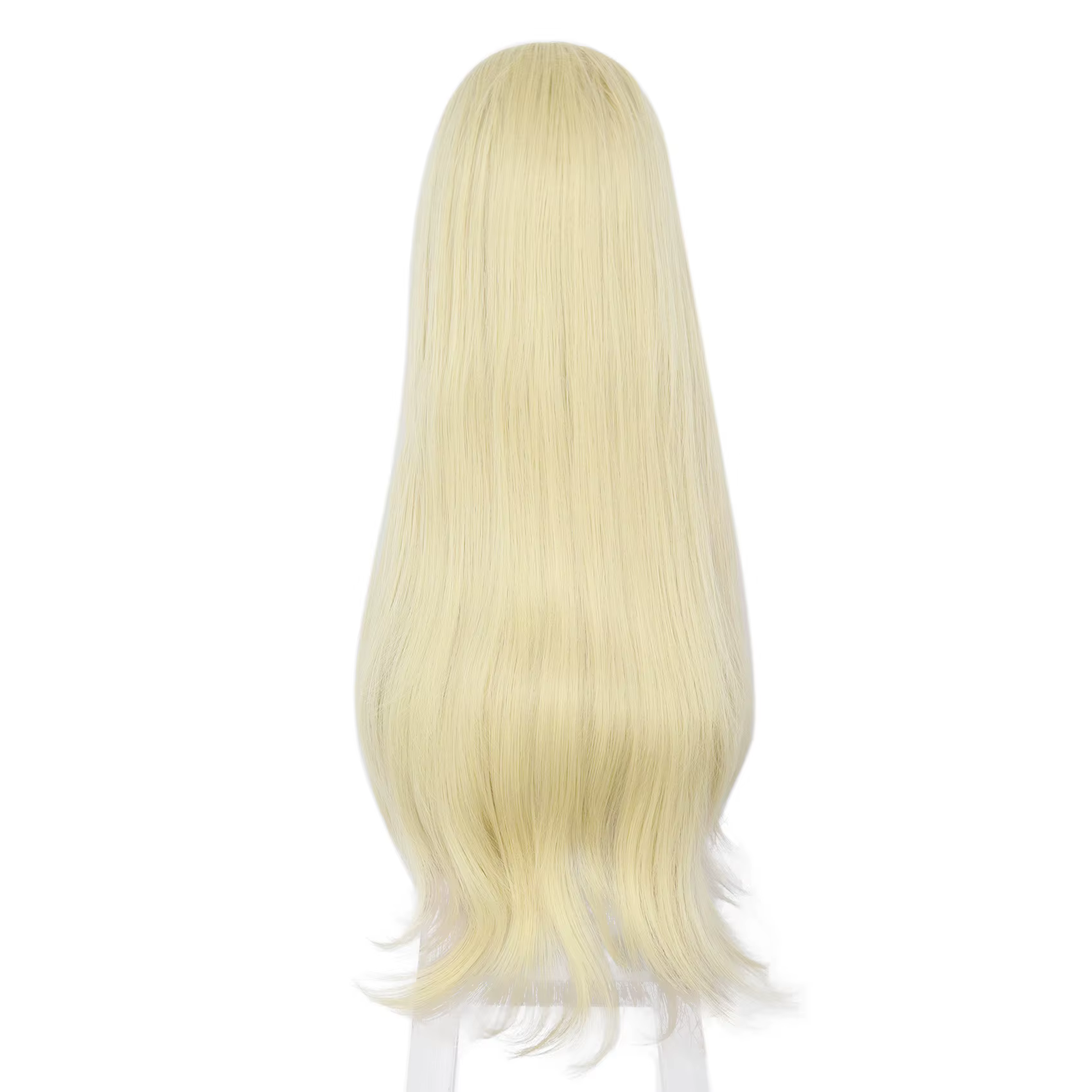 Perruque synthétique réaliste longue et ondulée blond clair