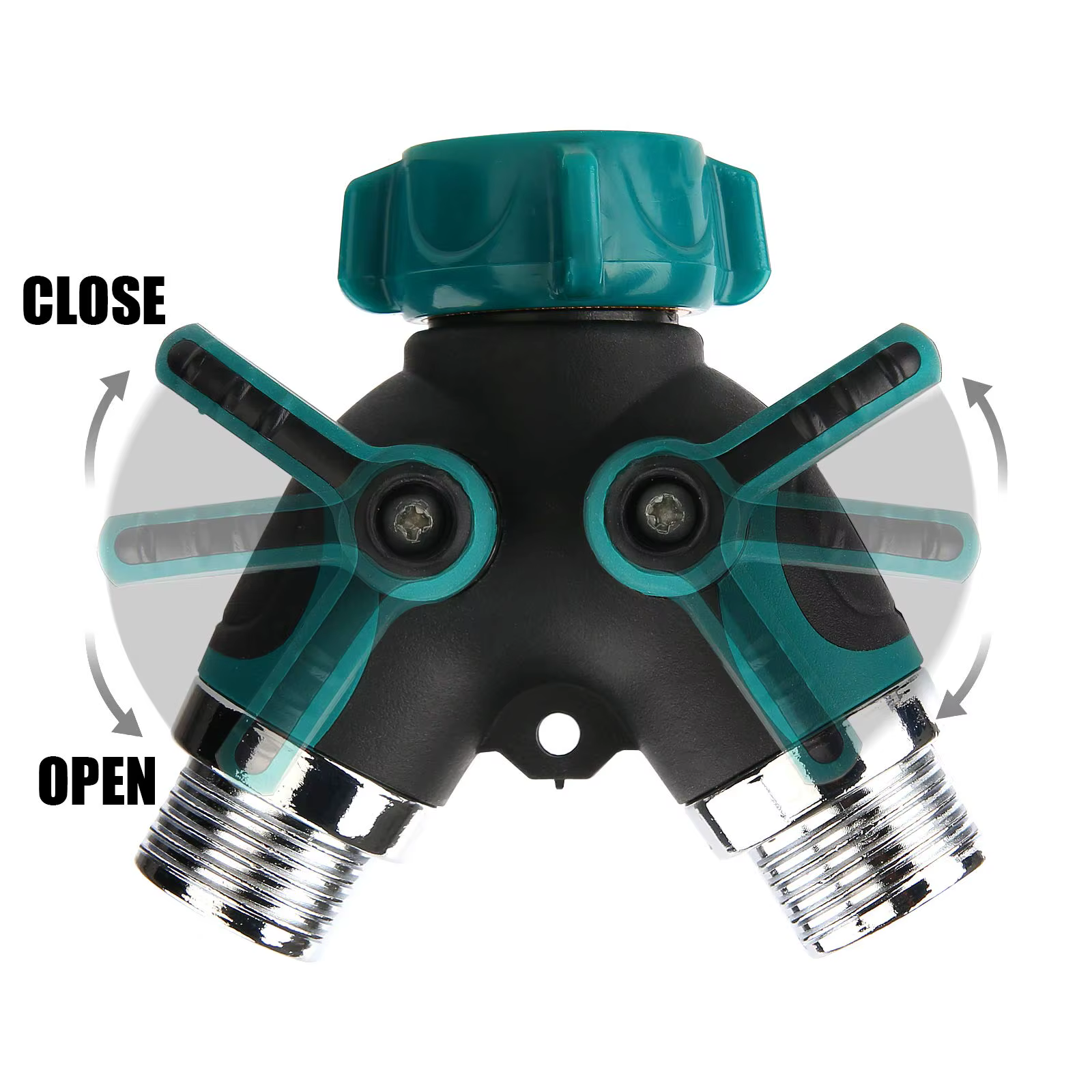 Séparateur de tuyau en alliage de Zinc de Type Y, Joint à Double voie, inverseur à deux robinets divisé, accessoires de jardin, dériveur d'eau à filetage interne