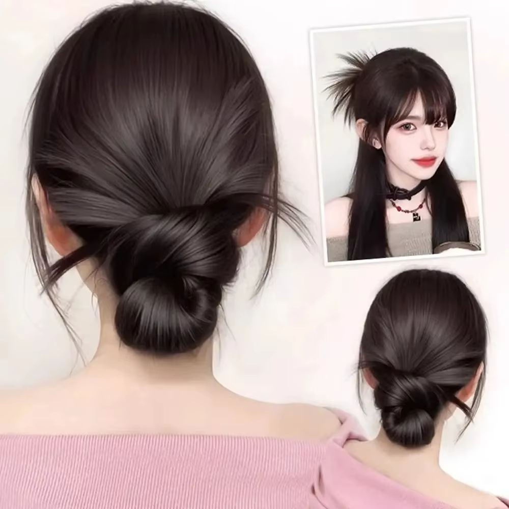 Pince à cheveux synthétique pour chignon bas