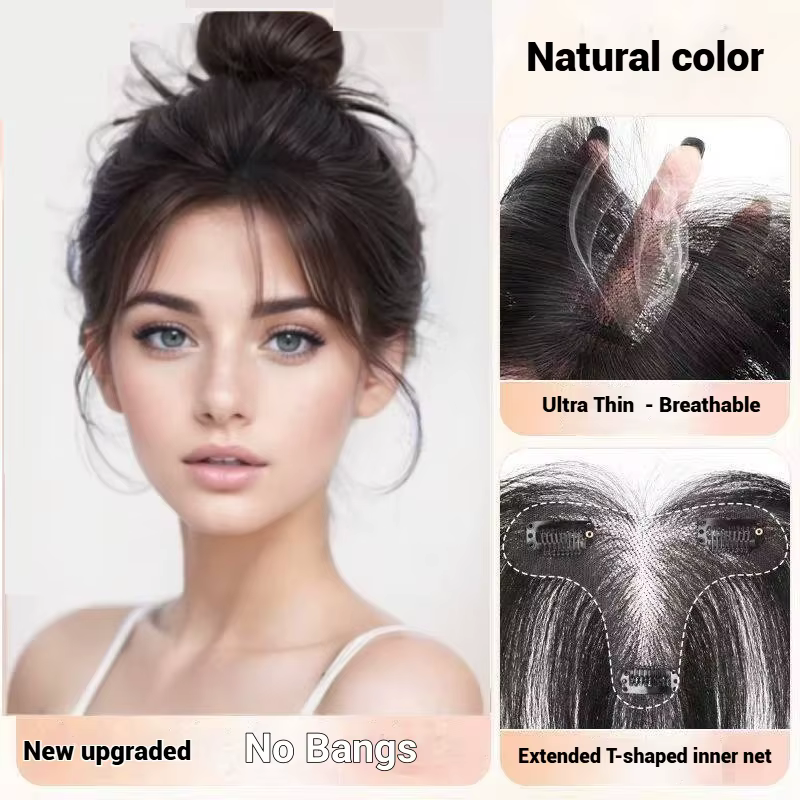 Frange de cheveux humains améliorée pour femmes