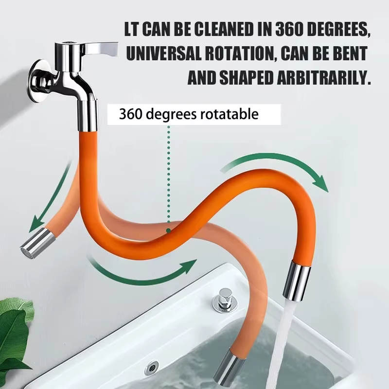 Tube d'extension de robinet d'économie d'eau de cuisine, rallonge de flexion, rotation à 360 °, tube de filtre de ark