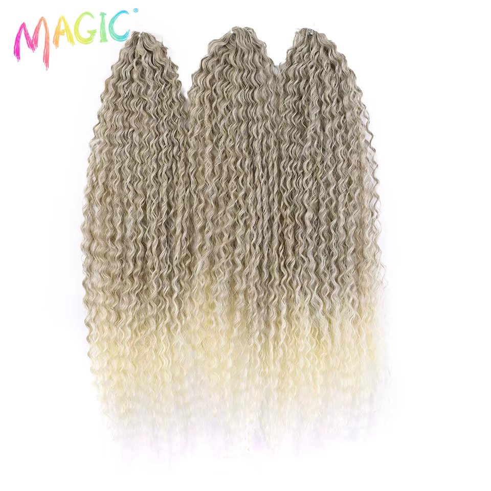 Extensions de cheveux magiques 30 pouces Afro crépus bouclés