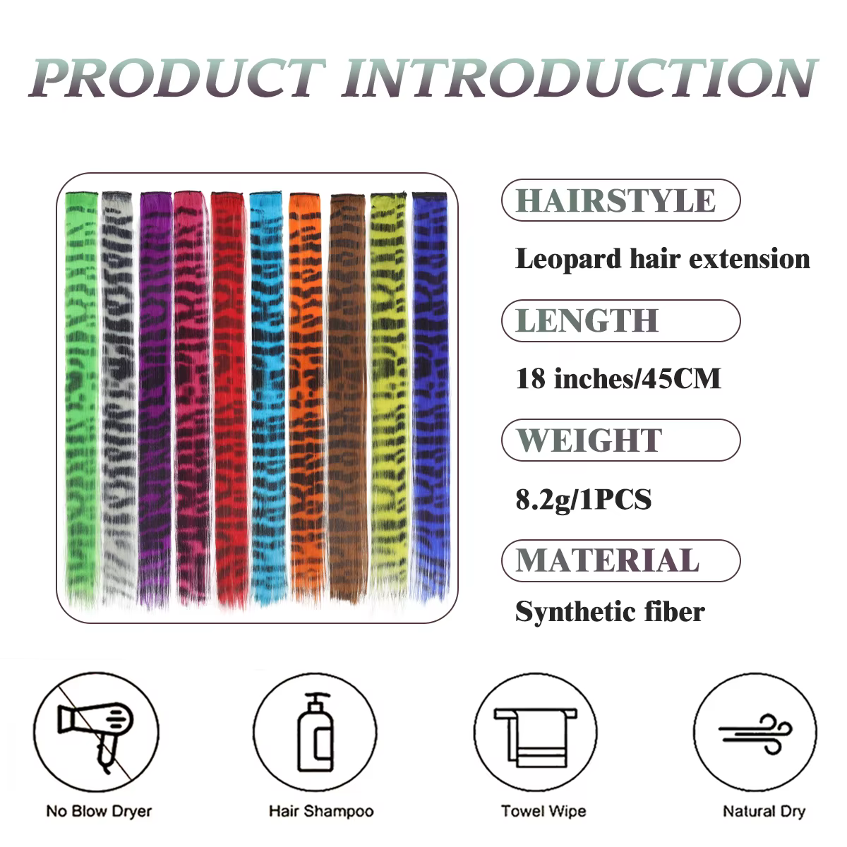 Extensions de cheveux synthétiques colorées partie mettre en évidence