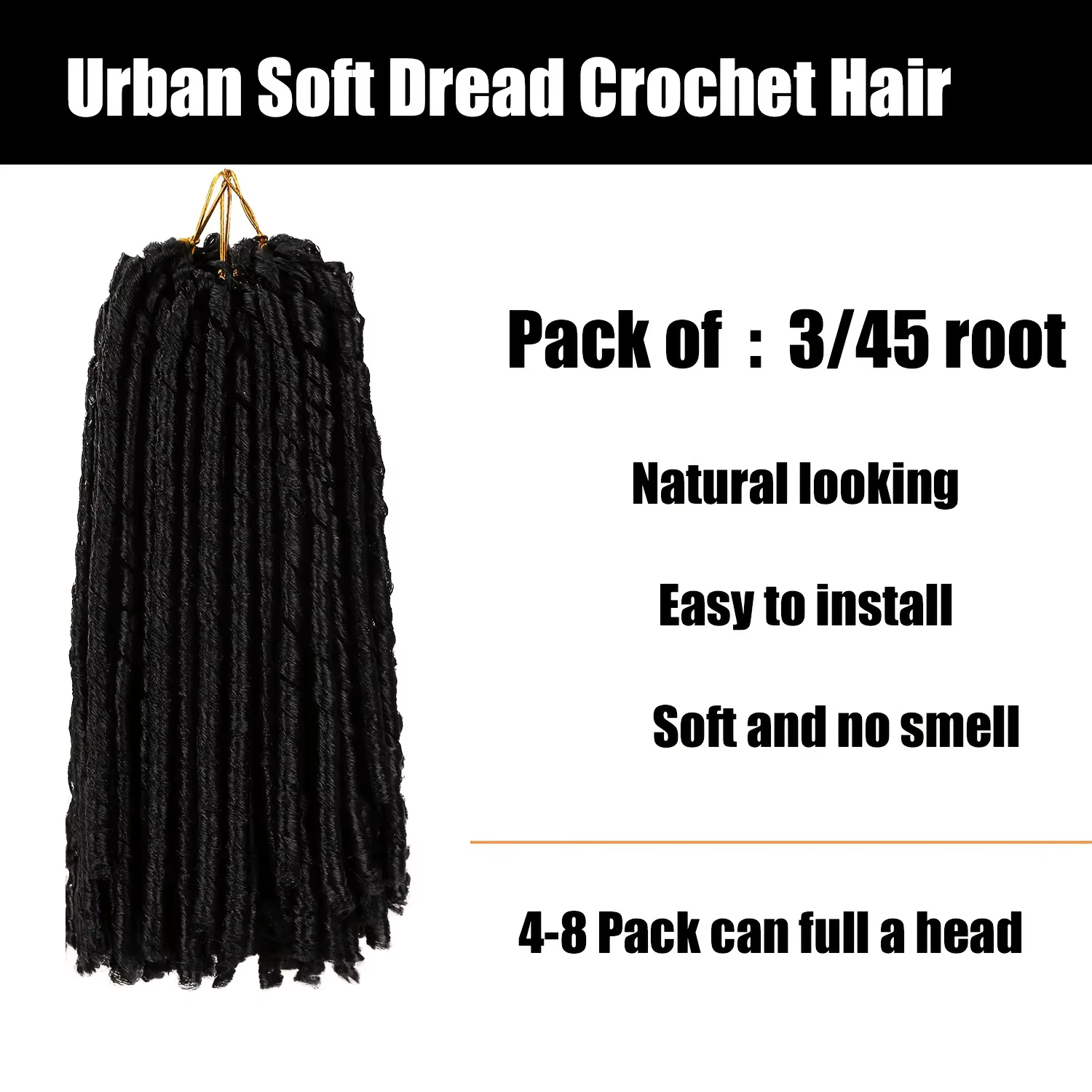 Extensions de cheveux synthétiques bouclés de 14 pouces