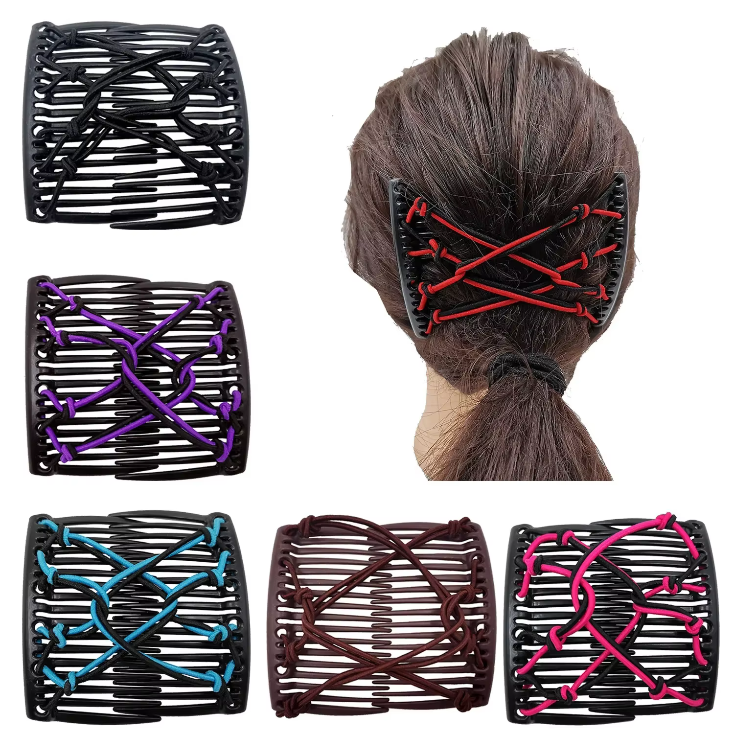 Pince à cheveux extensible vintage pour femme