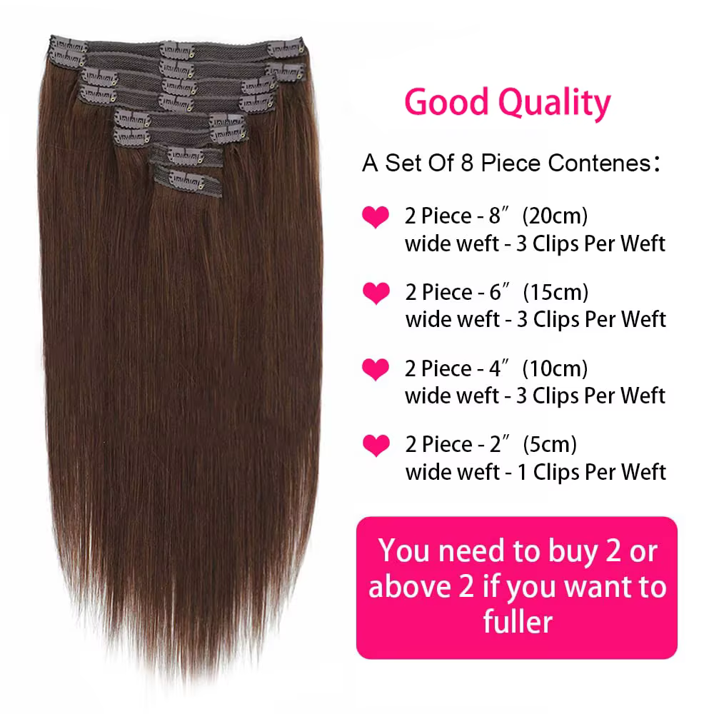 Extensions de cheveux à clipser pour femmes