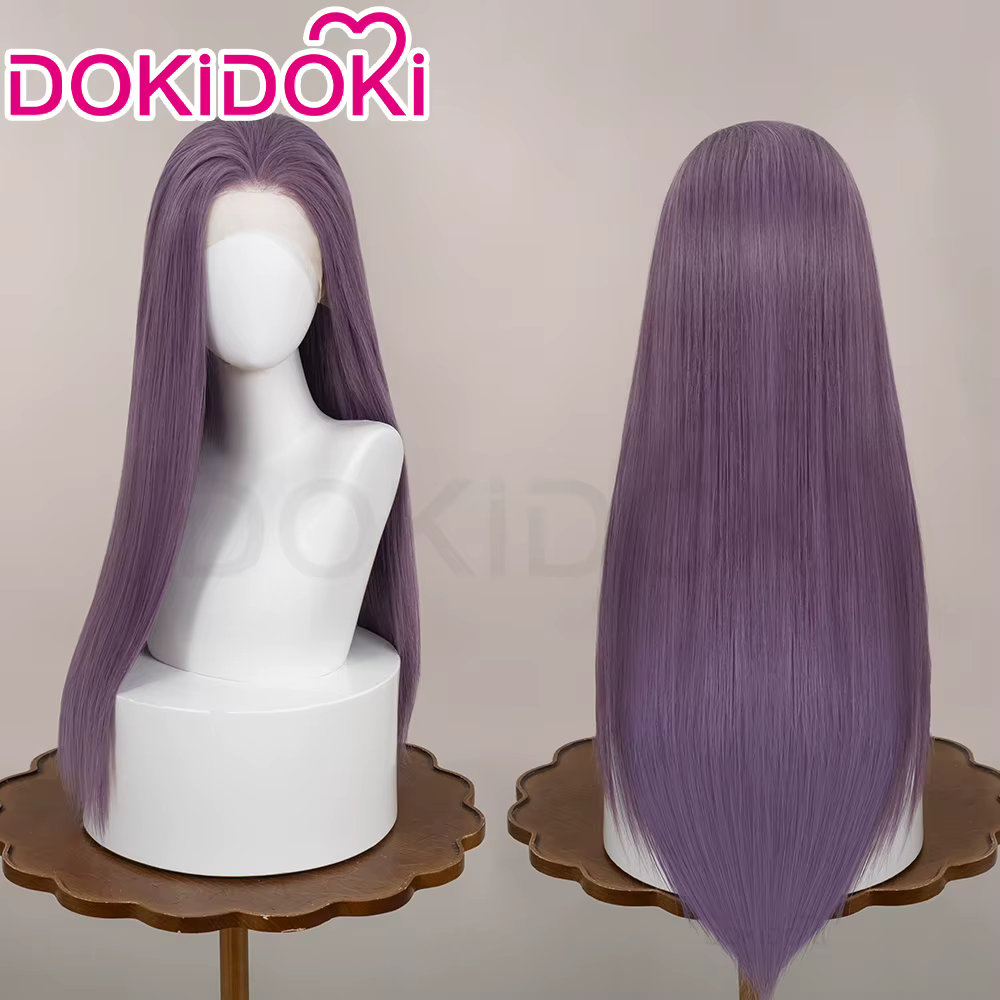 EN STOCK Sylus Rafayel héroïne avant dentelle perruque jeu amour et espace profond DokiDoki femmes 75 cm cheveux violets