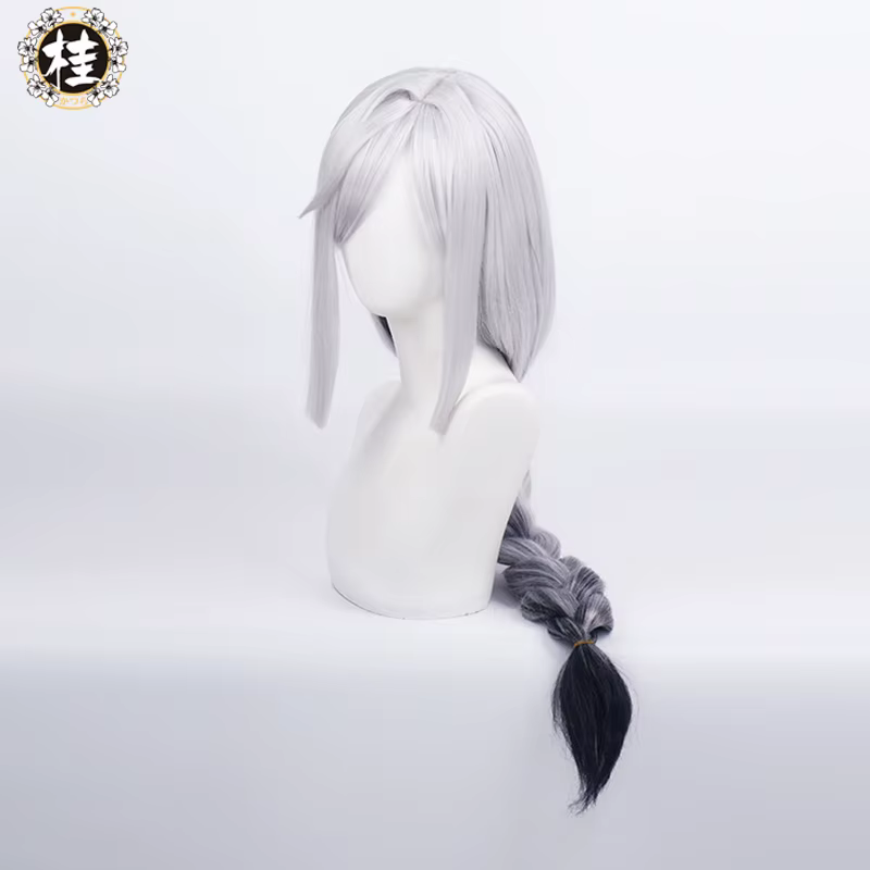 UWOWO-Perruque de cosplay Genshin Impact Shenhe, cheveux longs gris argenté, jeu de cheveux, Cryo Shen Rick, perruques d'Halloween, 100cm