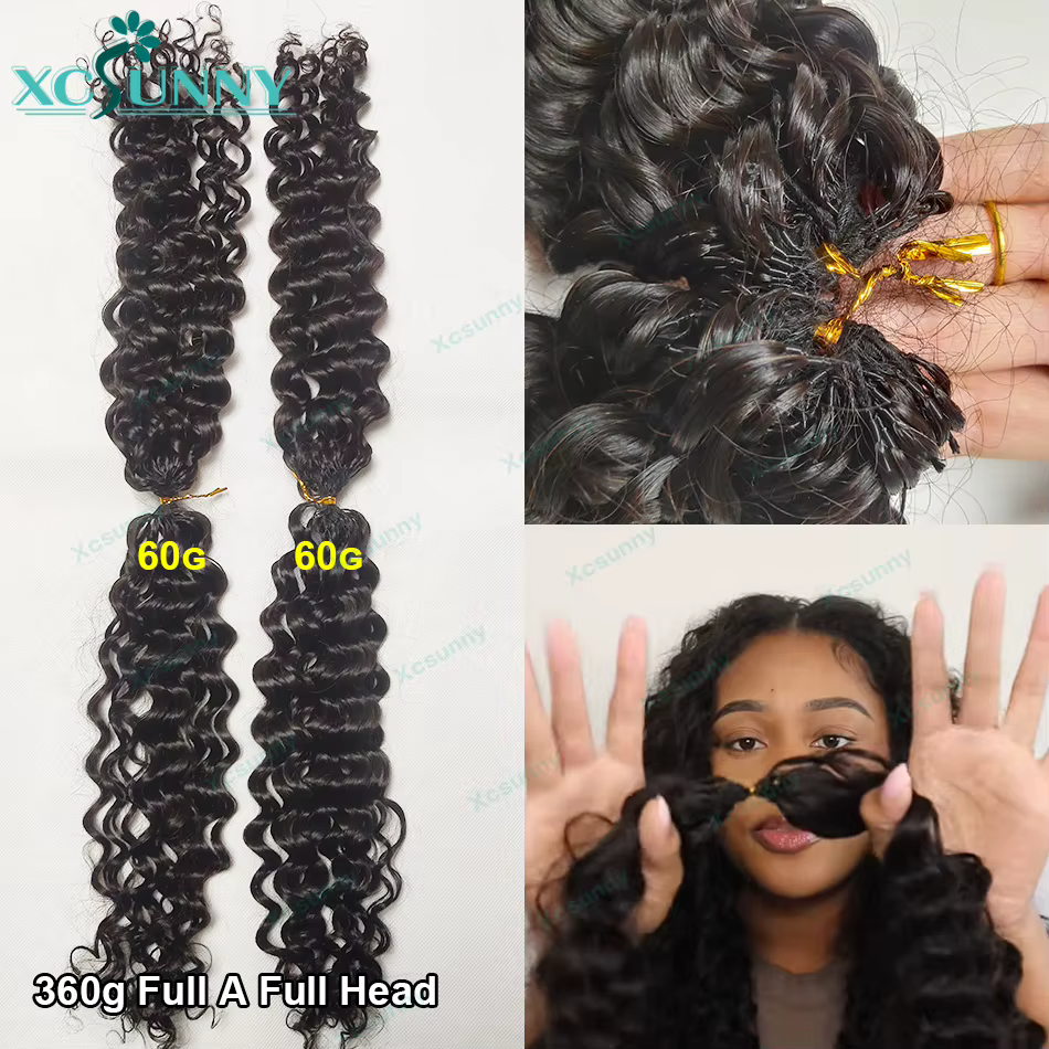 Extensions de cheveux humains bouclés au Crochet