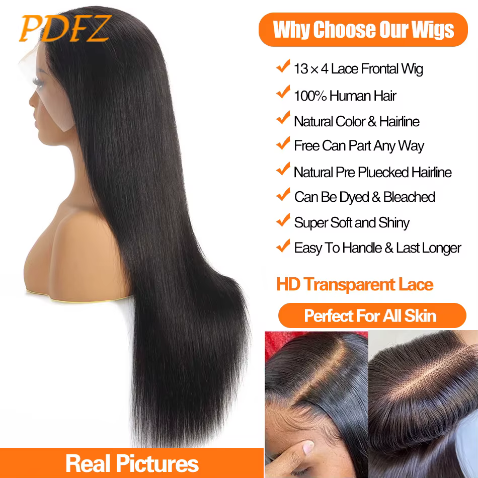 Perruques en cheveux humains lisses