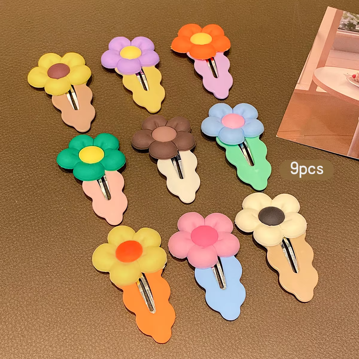 Pinces à cheveux 9 couleurs aléatoires