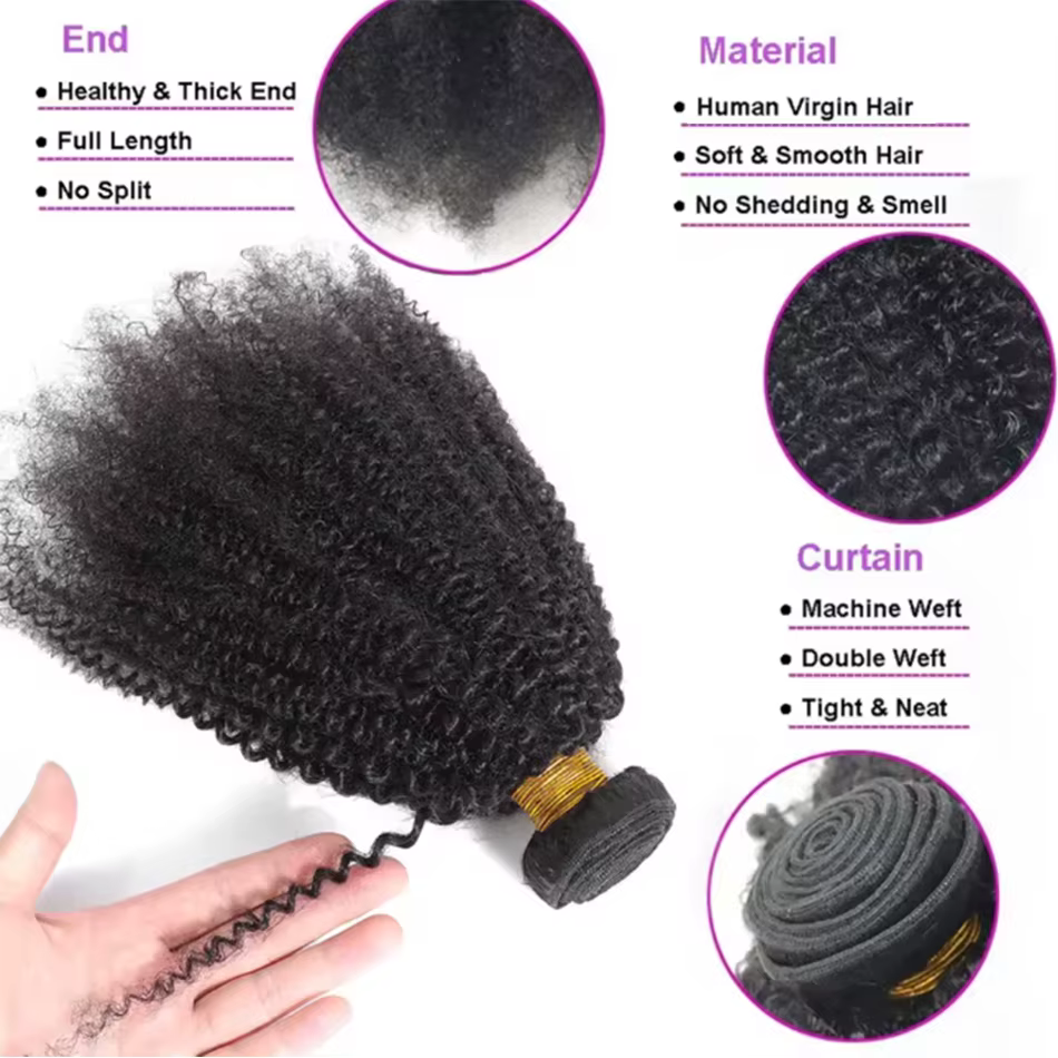 Tissage en Lot Brésilien Naturel Afro Crépu et Bouclé