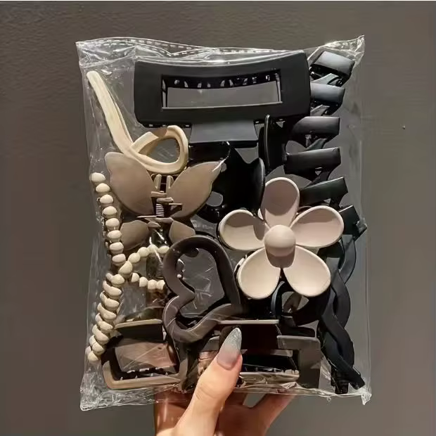 Pinces à cheveux en forme de fleur mates pour femmes - Pack de 3