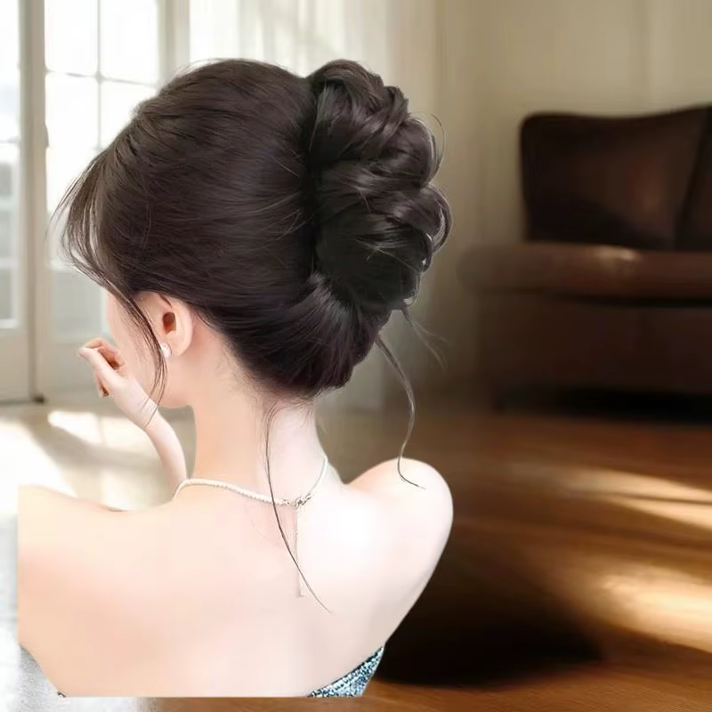Chignon démélé artificiel