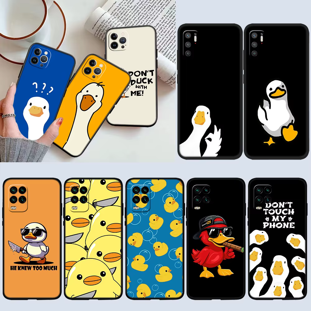 Coque de téléphone dessin animé canard, pour Motorola Moto Edge 60 60s 70 G86 G56 G54 E14 G04S G45 G54 G64 S30 S50 X30 X40 X50 Ultra Pro Power
