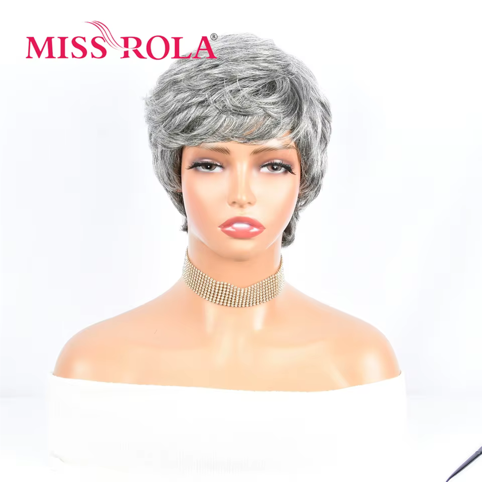 Miss Rola – perruques brésiliennes à reflets gris