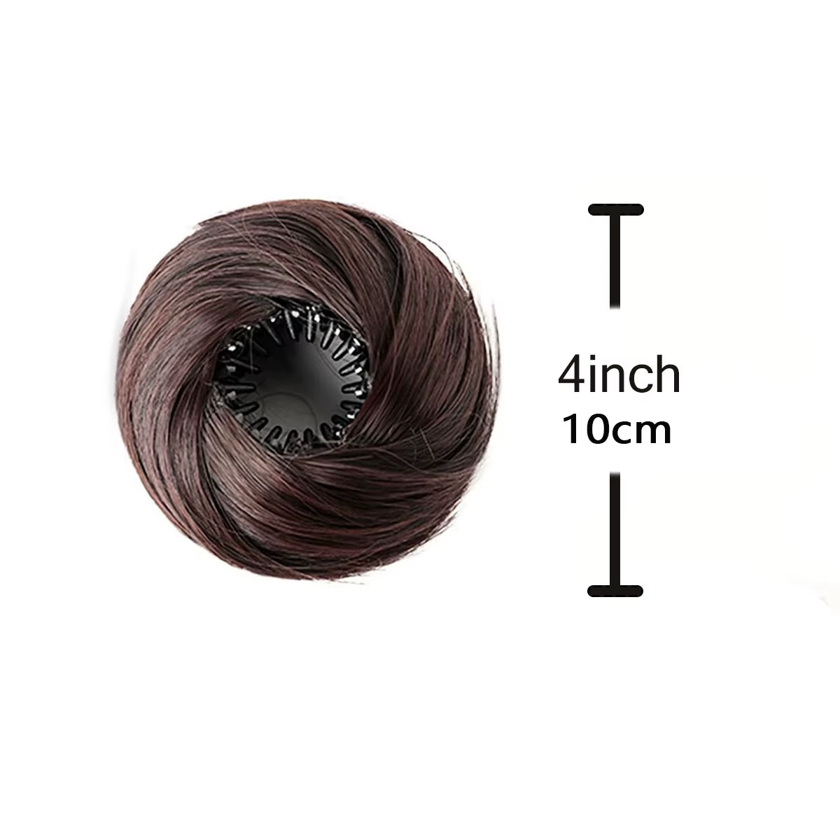 Chignon synthétique avec Clips élastiques circulaires, 1 pièce, perruque de cheveux lisses en forme de nid d'oiseau, chignon rétractable pour femmes