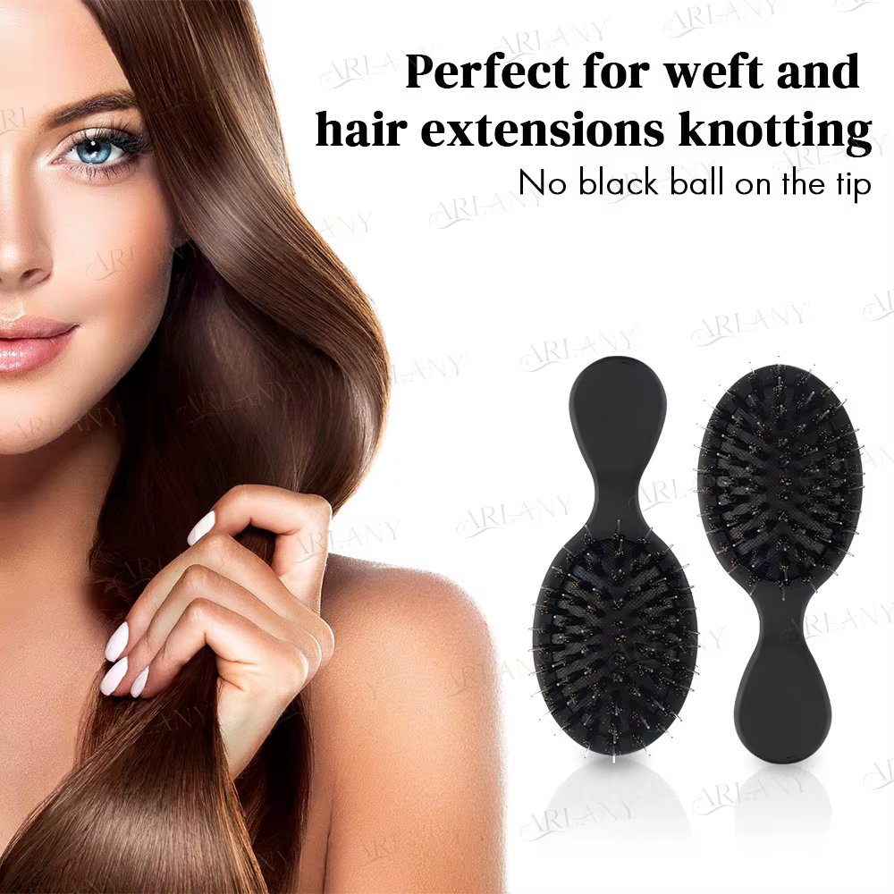 ARLANY mat poils de sanglier Extension de cheveux brosse Kit Nylon dents