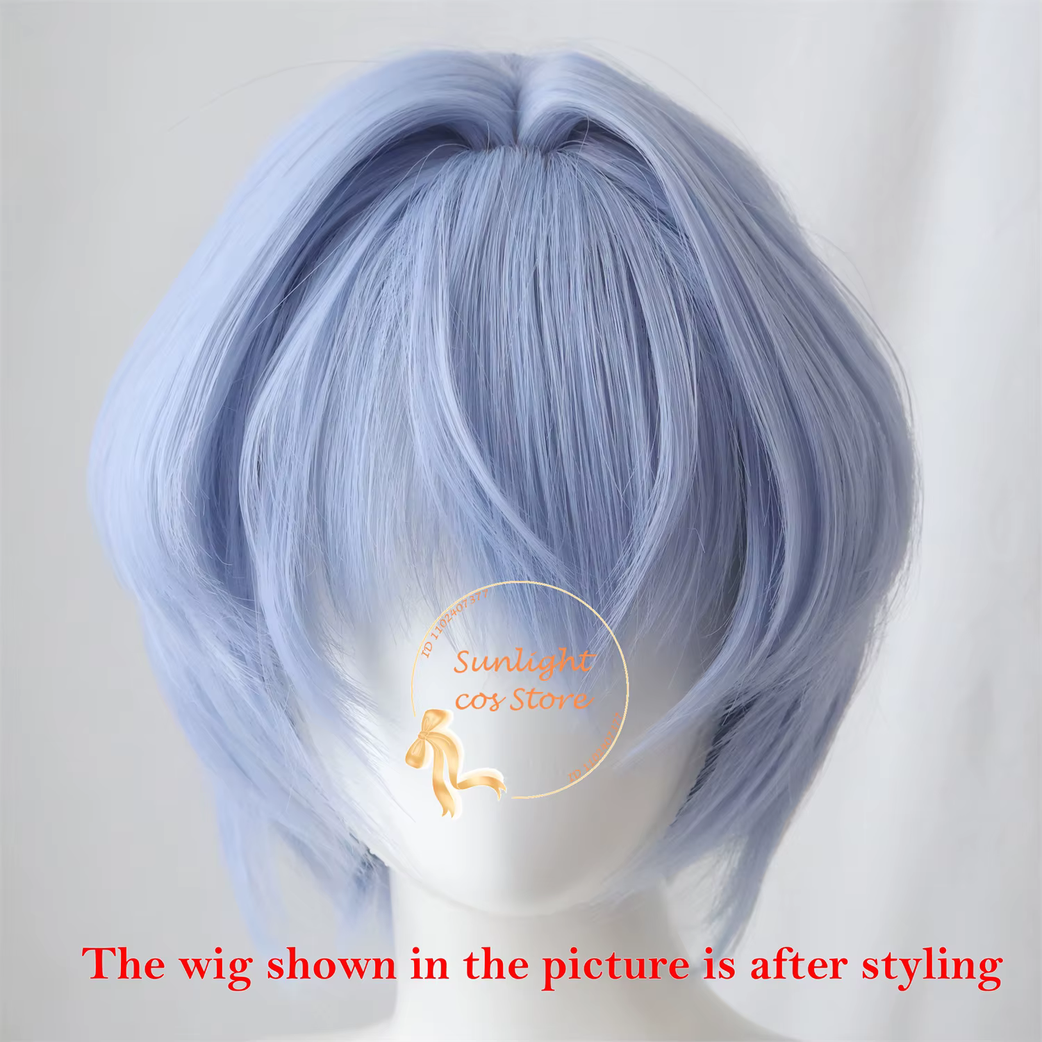 Ayanami Rei Cosplay perruque 30 cm court bleu Rei