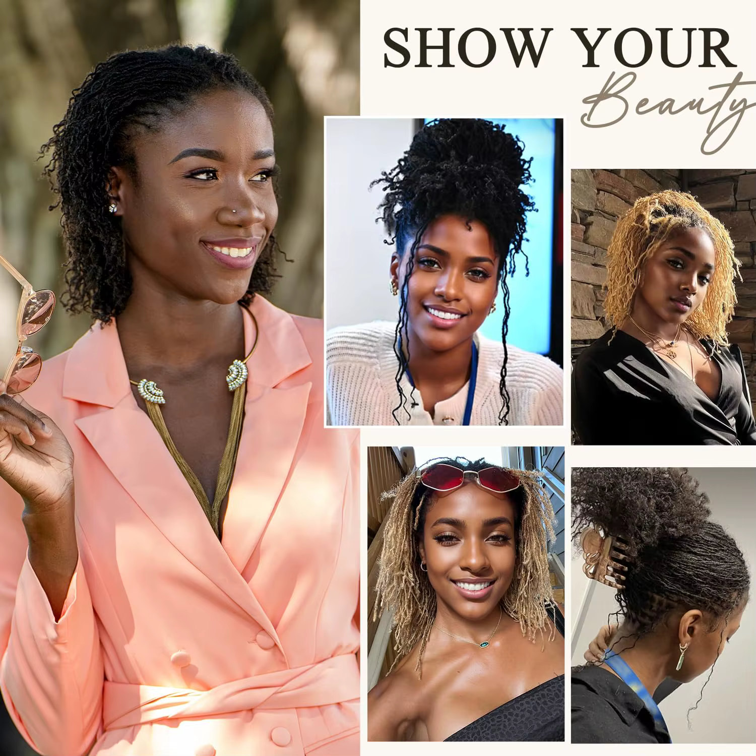 Extensions de micro-locks permanentes Sisterlocks entrelacées faites à la main de 2 mm en cheveux humains naturels