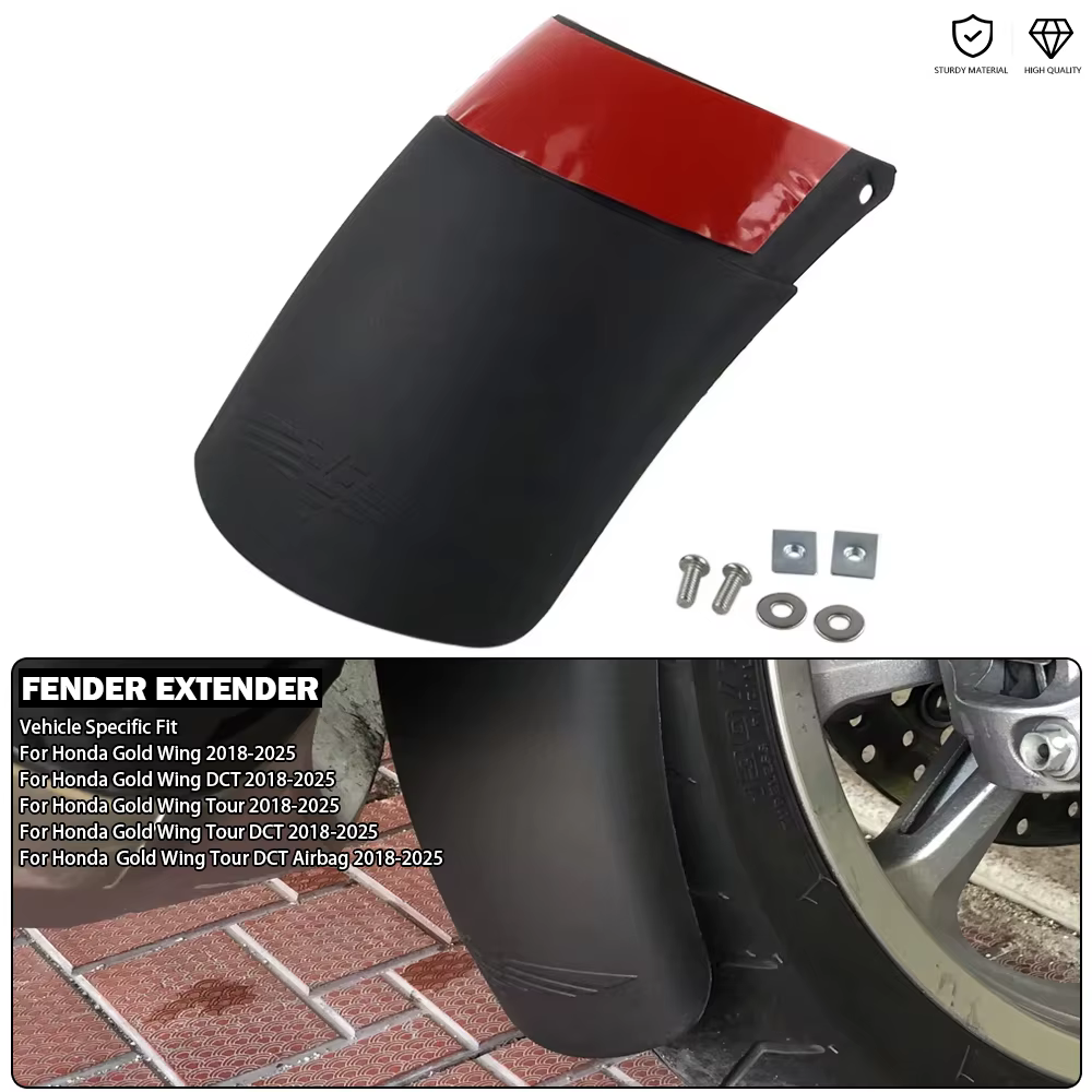Extension de garde-boue de moto, couvercle de protection contre les éclaboussures de boue, Extension de garde-boue avant pour Honda Goldwing GL1800 2018 – 2023 Gold Wing GL 1800