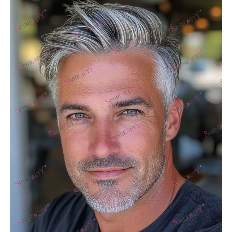 Prothèse capillaire pour homme en cheveux naturels