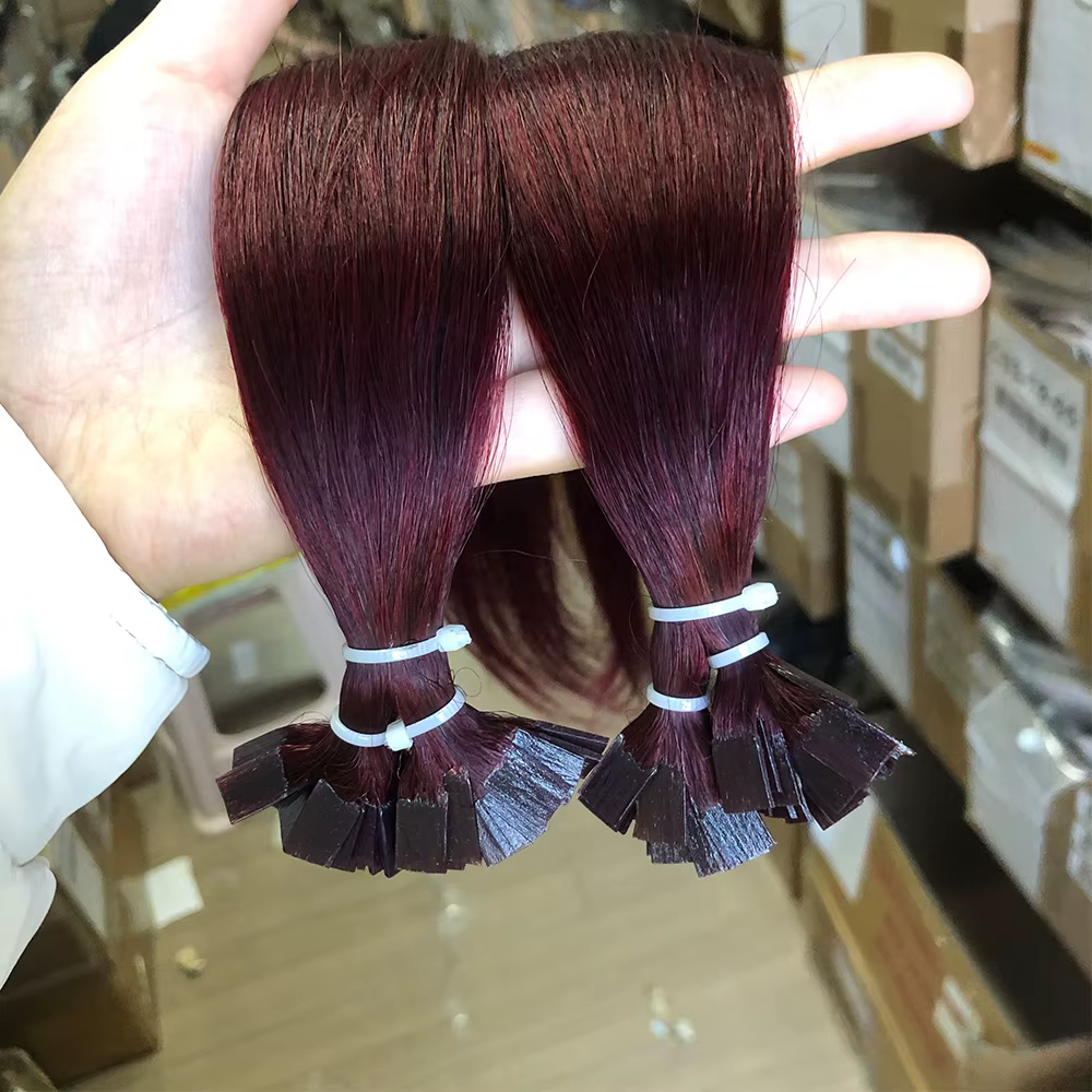 Extensions de cheveux à pointe plate
