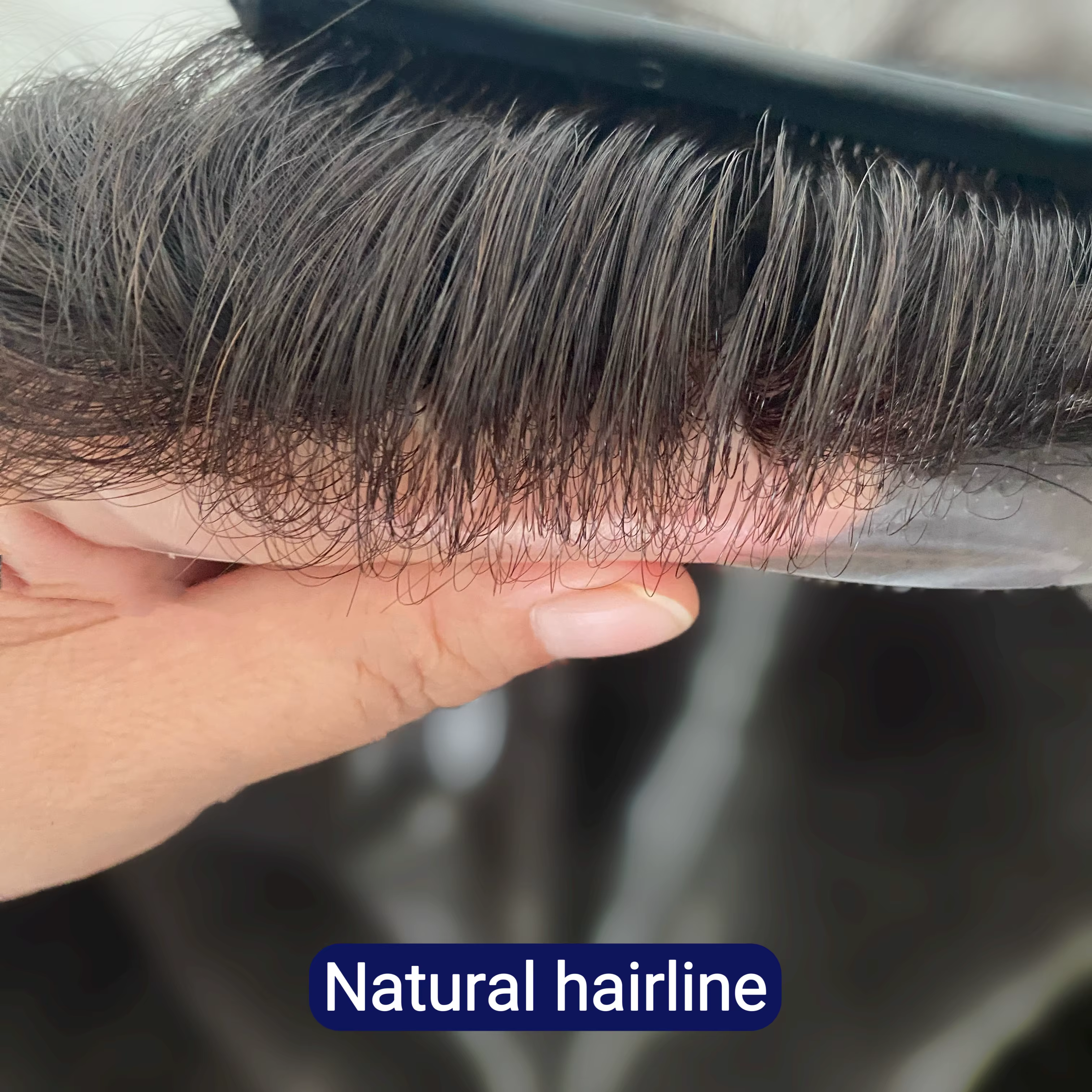 PU femmes toupet postiches 100% perruques de cheveux humains épingles