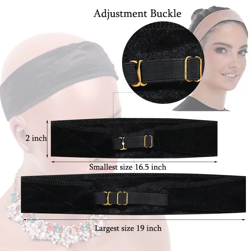 Plussign perruque Grip bandeau pour perruques frontales en dentelle réglable Invisible