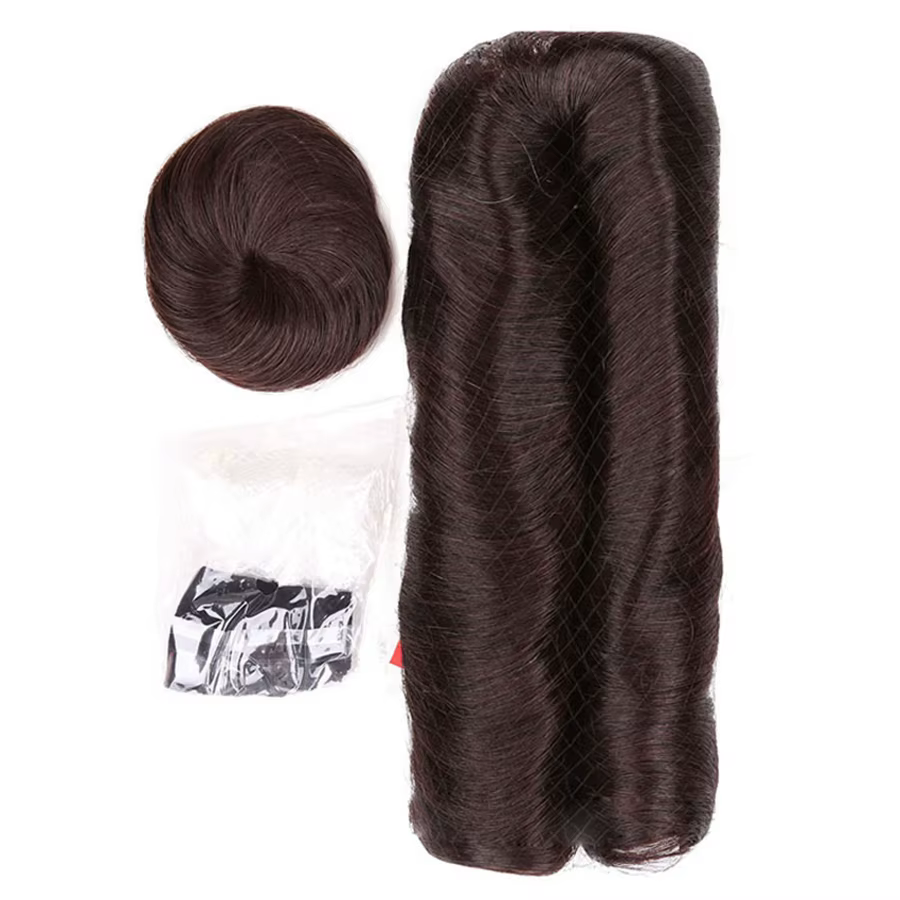 28 pièces paquets de tissage de cheveux humains avec fermeture 3/4/5 pouces extensions