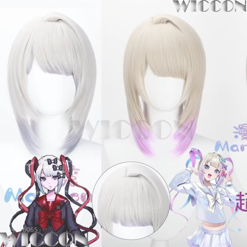 Perruque courte de Cosplay Y2K Jirai Kei pour femme